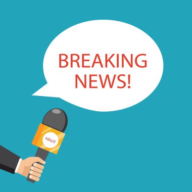 Son dakika haberleri canlı kavramı. Vektör çizim.