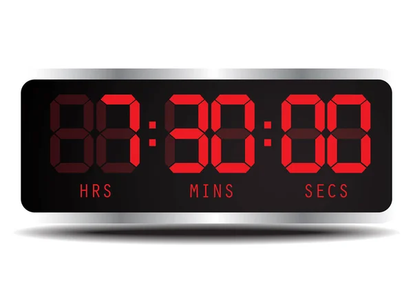 タイマーのクロック 時間のデジタル時計 ベクトル電子アラーム アイコン — ストックベクタ