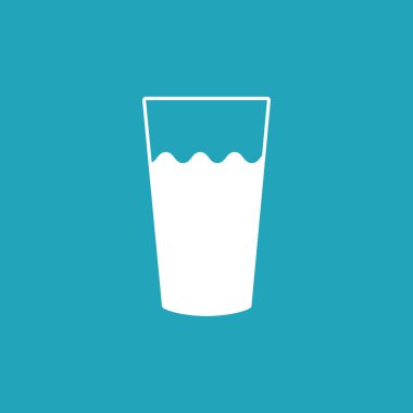 Cam süt vektör simgesi. İllüstrasyon izole bir arka plan üzerinde