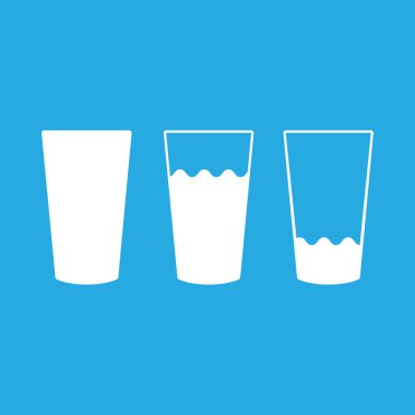 Cam süt vektör simgesi. İllüstrasyon izole bir arka plan üzerinde