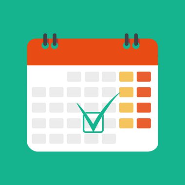 Mali takvim ve planlama kavramı. Vektör çizim tasarım