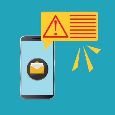 Hata iletisi kavramı. Uyarı, ilgi bildirimi. Önemli hatırlatma. Vektör çizim