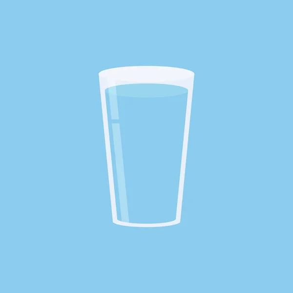 Verre Eau Icône Isolée Illustration Vectorielle — Image vectorielle