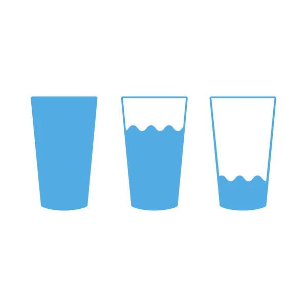 Склянка Води Ізольована Ікона Векторні Ілюстрації — стоковий вектор