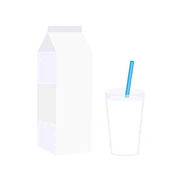 Ποτήρι Γάλα Εικονίδιο Του Φορέα Εικονογράφηση Που Απομονώνονται Ένα Φόντο — Διανυσματικό Αρχείο