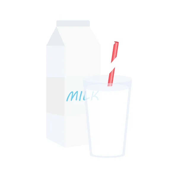 Glass Milk Vector Icon Illustration Isolated Background — Free Stock Photo