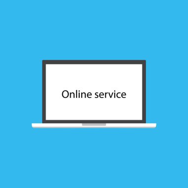 Çevrimiçi hizmetler kavramı. Web tasarım, tasarım, e-ticaret, pazarlama. Vektör çizim