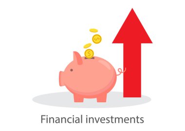 Bağış toplama kavramı, finansal güvenlik ve yatırım. Vektör simgesi