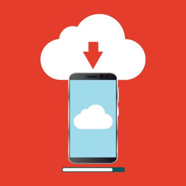 Bulut hesap yapmak teknoloji kavramı. Ağ yapılandırması. Vektör çizim