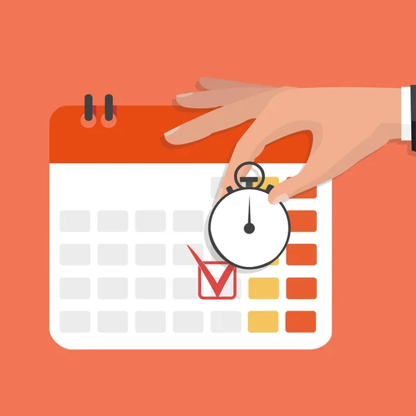 Icono Fecha Hora Alarma Calendario Vector — Vector de stock