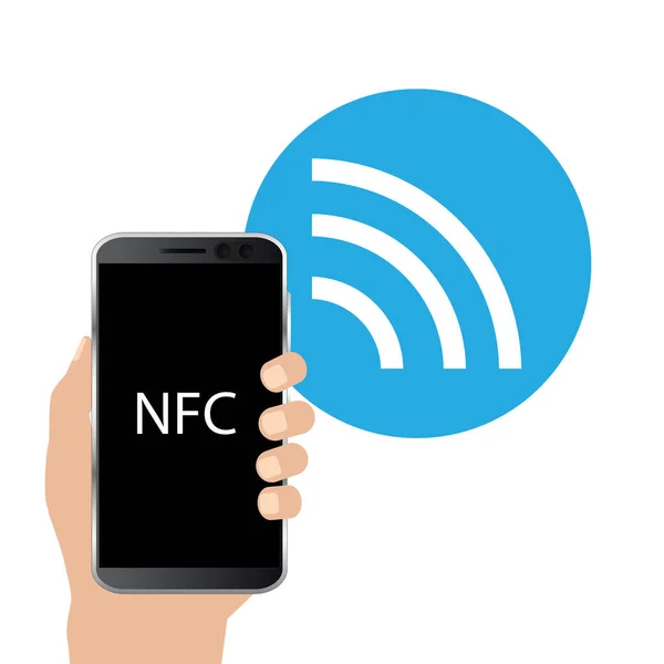 Nfc Touch Оплати Концепції Векторна Icon — стоковий вектор