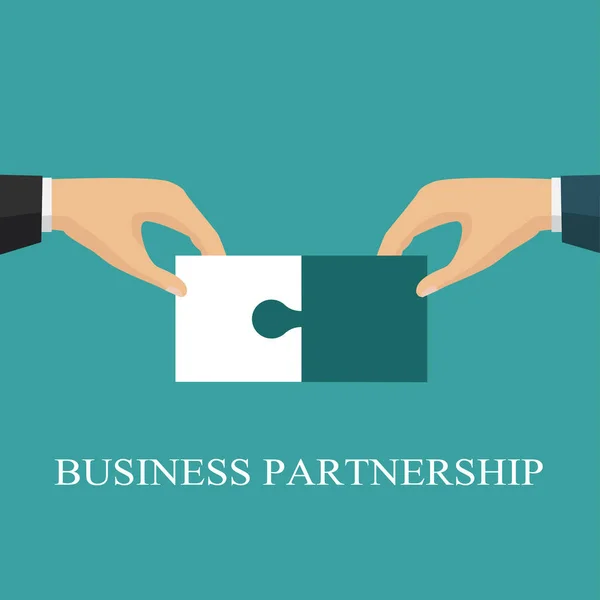 Vállalkozások Közötti Partnerség Sok Sikert Boldog Üzleti Partnerség Megállapodás Jelképe — Stock Vector