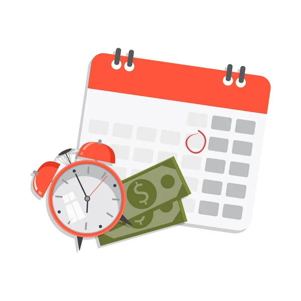 Mali takvim ve planlama kavramı. Vektör çizim tasarım