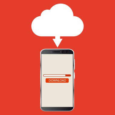 Bulut hesap yapmak teknoloji kavramı. Ağ yapılandırması. Vektör çizim