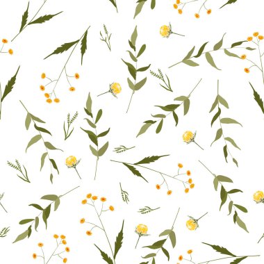 Bohem çiçek deseni. Sorunsuz çiçek el mix çekilmiş. Vektör çizim moda, kumaş için. Eşarp yazdırır