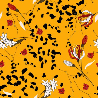 Safari Africa design of leopard. Vector. Modern animal skin prin vector