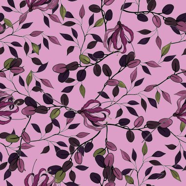 Dikişsiz çiçek el çizilmiş karışımı. Vektör Illustration. Bohem fl