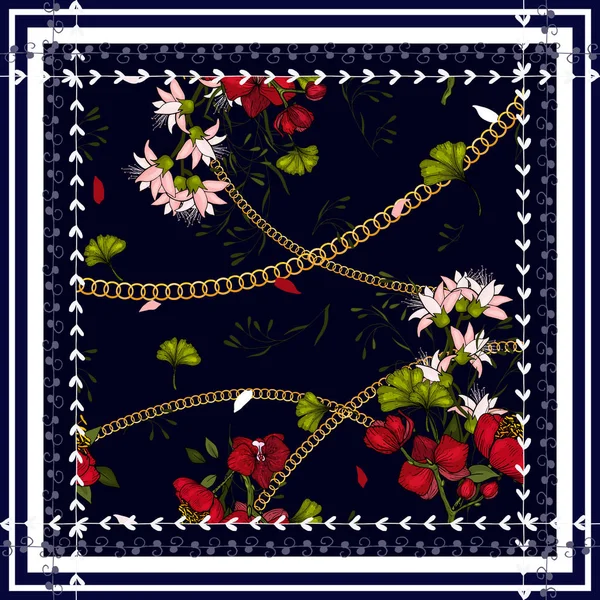 Tapety kvetoucí realistické, samostatný květiny ručně kreslené. Vinobr — Stockový vektor