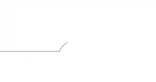 Trendy One Line Drawing Art Black Continuous Icon Contour Golden — Stock Video