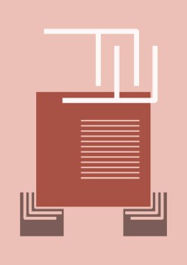 Çağdaş karalama çizimleri ve çeşitli şekiller. Basit vektör dekoratif geometrik elementler. Çizgi film trend seti, modern tasarım.