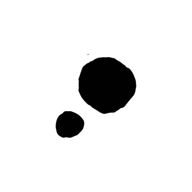 Siyah mürekkep lekesi tasarımı. Beyaz zemine suluboya sıçramış. Soyut sanatsal vektör çizimi. Boya lekesi izole pul dokusu