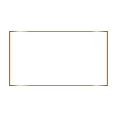 Beyaz arka planda klasik tarzda altın çerçeve. Çizgi sanatı dekoratif tasarım için zarif bir sınır. İzole vektör çizimi. Düğün davetiyesi için hafif efekt.