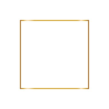 Beyaz arka planda klasik tarzda altın çerçeve. Çizgi sanatı dekoratif tasarım için zarif bir sınır. İzole vektör çizimi. Düğün davetiyesi için hafif efekt.