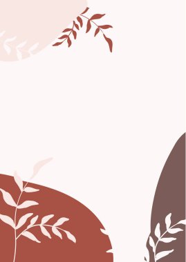 Pembe, mercan zemin üzerine el çizimi botanik çizimi. Kusursuz desen 