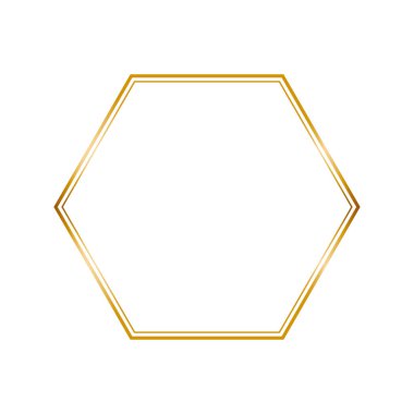 Beyaz arkaplanda klasik tarzda altın eşkenar dörtgen çerçeve. Çizgi sanatı, dekoratif tasarım için zarif bir sınır. İzole vektör çizimi. Düğün davetiyesi için hafif efekt.