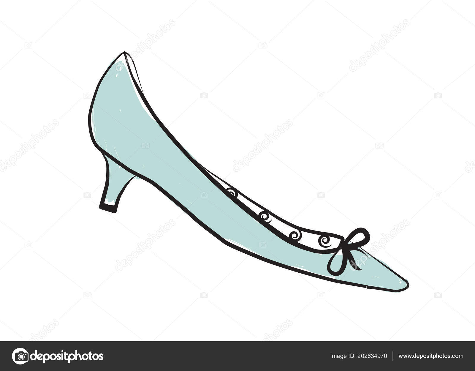 blue kitten heel shoes