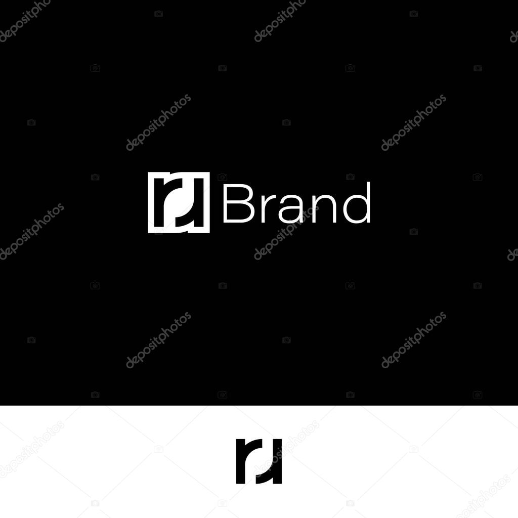 Letter RR Monogram  with two backgrounds.