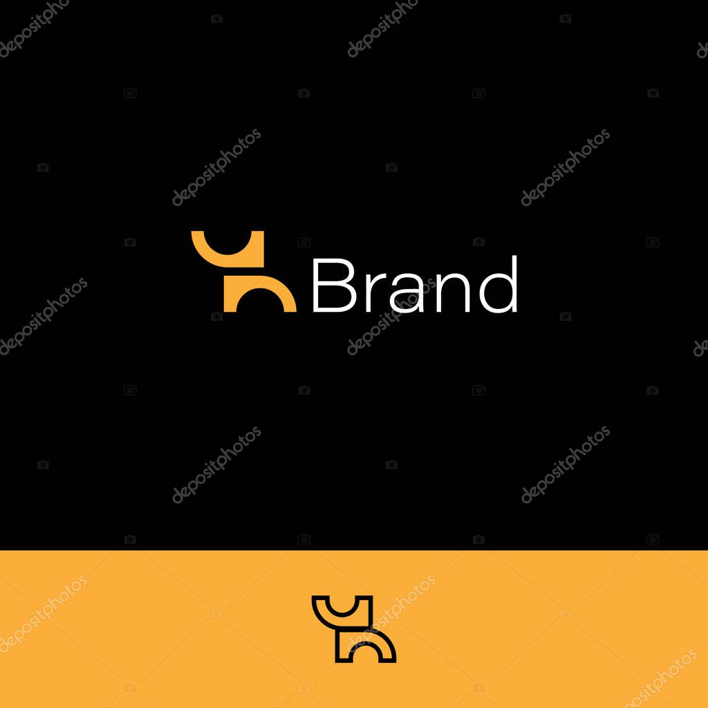 Double J Elephant Monogram Isolated with two backgrounds.