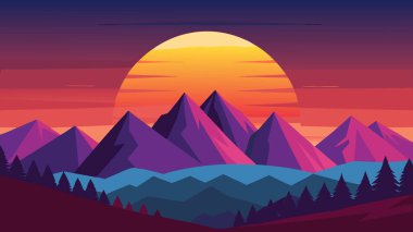 Sunset Dağı Doğa Manzarası Afzal Duvar Kağıdı Yazdırma