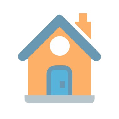 Beyaz arkaplan için ev simgesi illüstrasyon logosu.