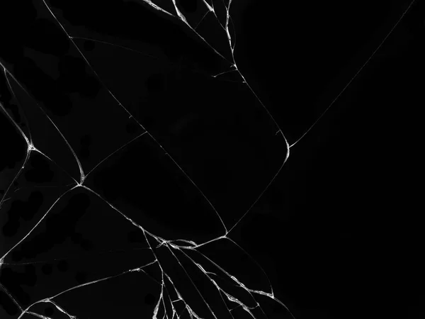 Kırık cam doku siyah arka plan üzerine