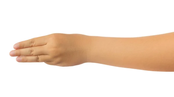 Человеческая рука изолировать на белом фоне — стоковое фото