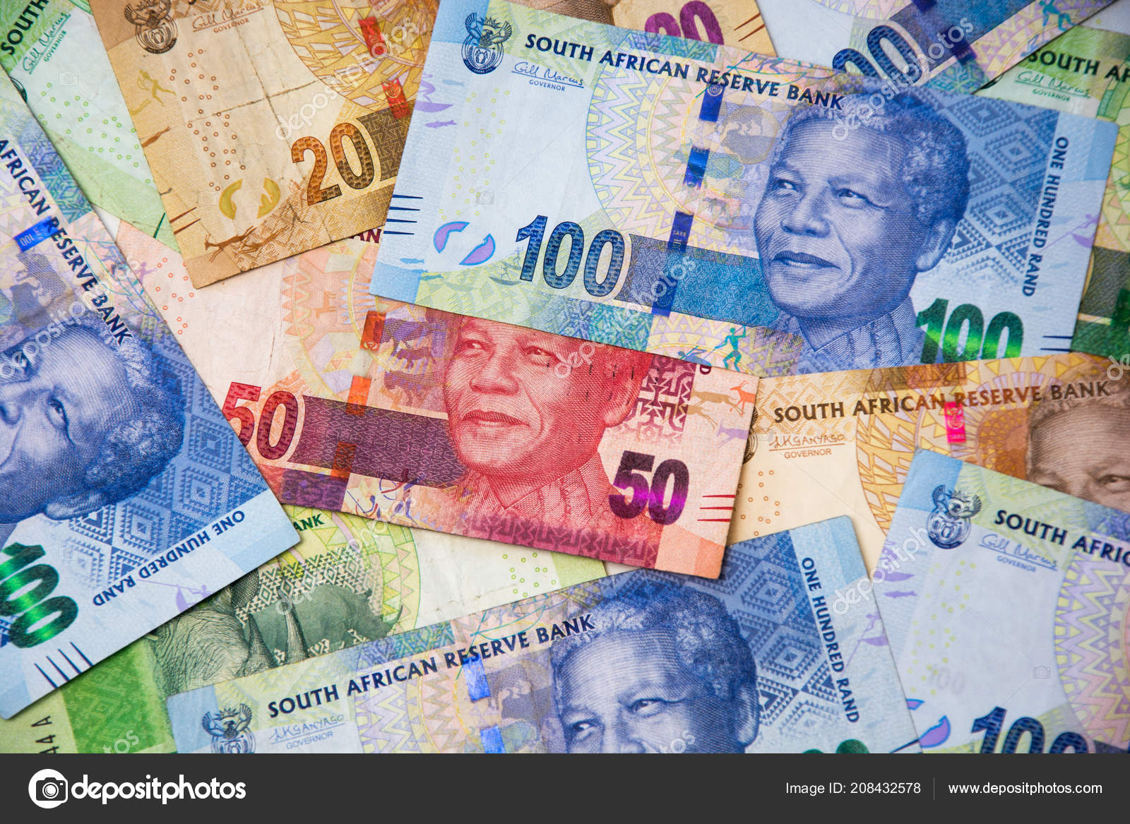 South African Currency Bank Notes Flat Surface Stock Photo By Vlbentley