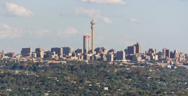 Johannesburg, Güney Afrika - 13 Kasım 2016: Johannesburg görünümü şehir manzarası