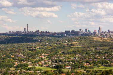 Johannesburg, Güney Afrika - 13 Kasım 2016: Johannesburg görünümü şehir manzarası