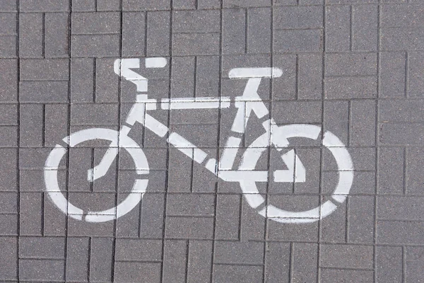 Bicycle lane sign — Stock Photo, Image