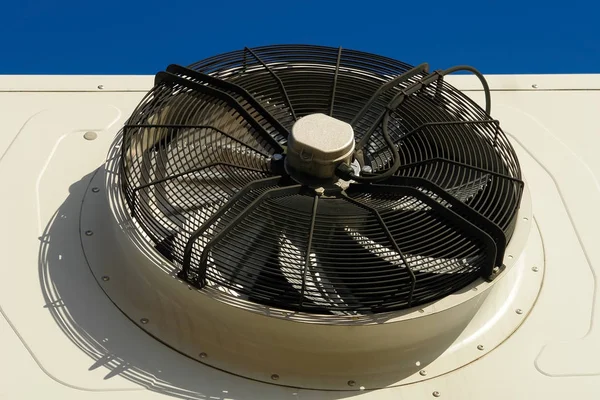Industrial air conditioner fan close up