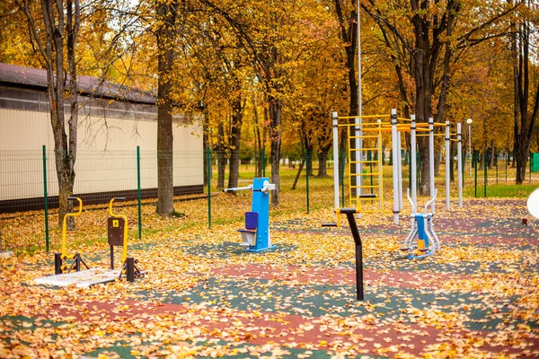 Venkovní sportovní simulátor na podzim — Stock fotografie