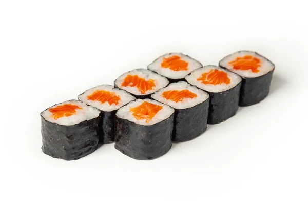 Sushi Maki op een wit bord. Close-up. — Stockfoto