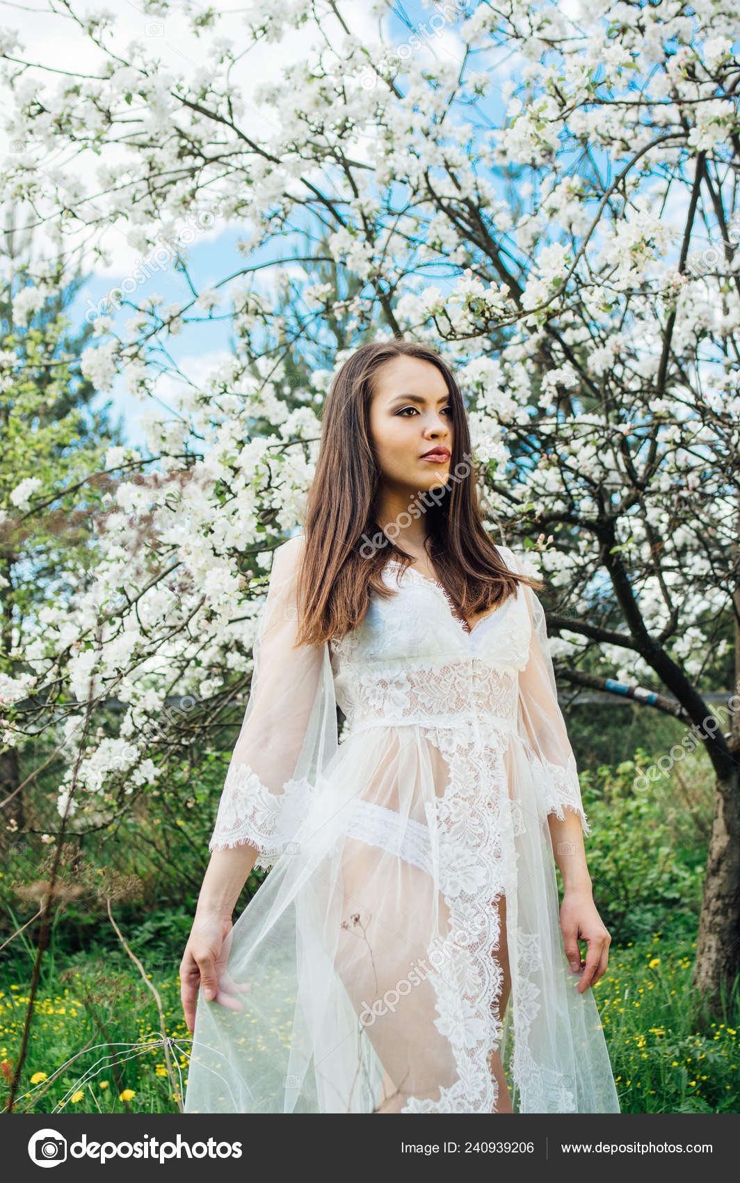 young girl white dress