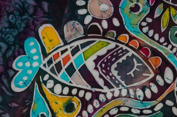Balık, parçalara ayırması, batik, arka plan dokusu, ipek, soyut Sürrealizm art tarih el yapımı sıcak