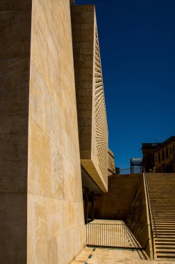 Valleta, Malta - 2017.05.05: Malta için bina ve parlamento görünümüne