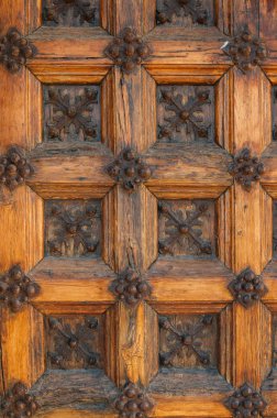 Eski ahşap kapı Sitges, İspanya