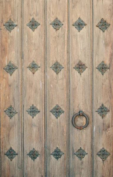 Wooden Old Door Sitges Spain — Stock Photo, Image