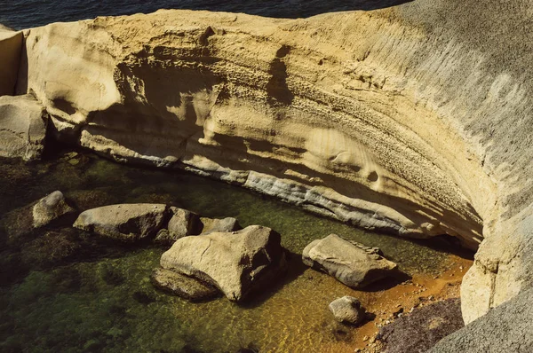 Pohled Gnejna Bay Kopce Malta — Stock fotografie