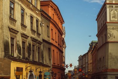 Lublin, Polonya'nın eski merkezi cadde görünümü